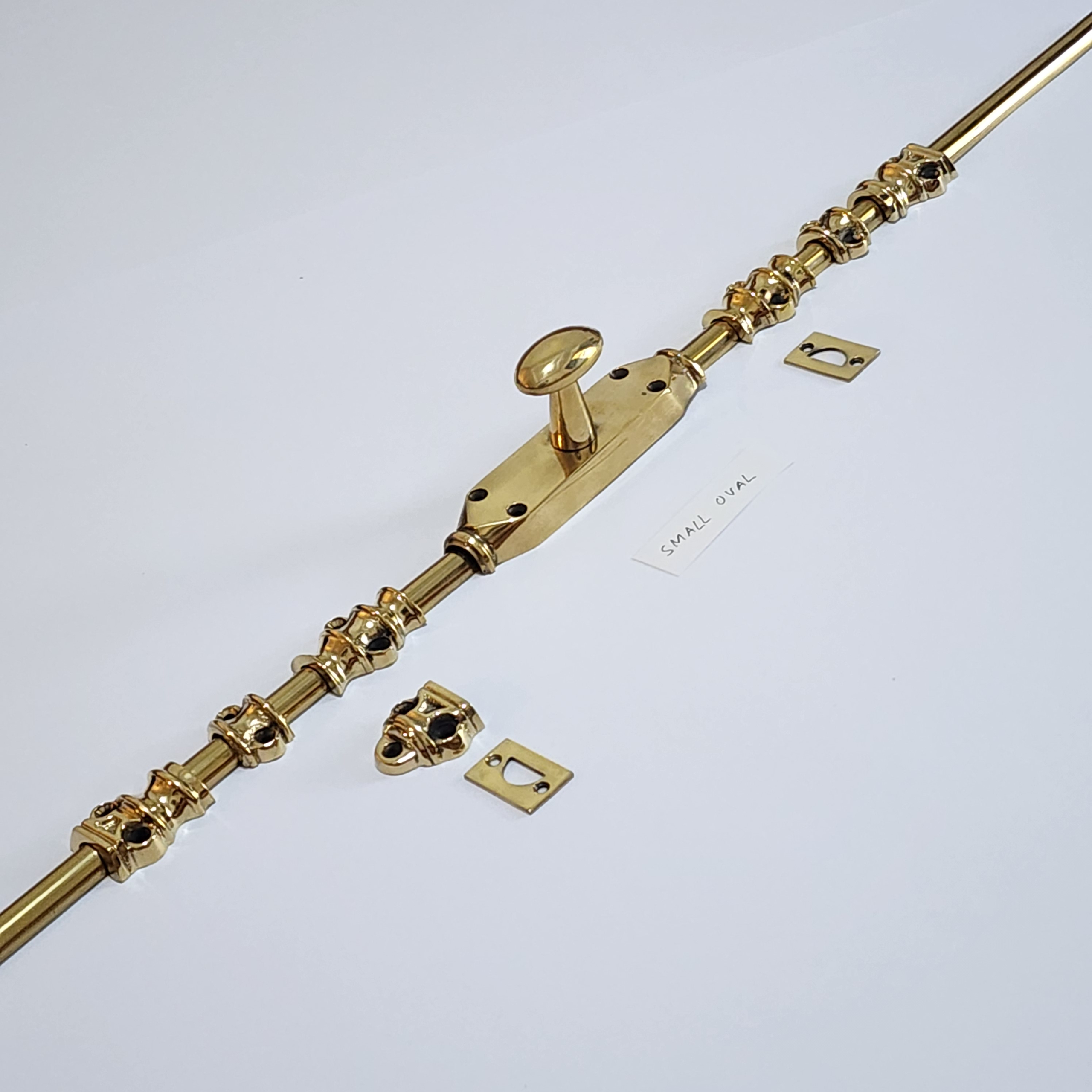 Oval SMALL Knob - 2 Sets Cremone Bolt 110" inches total long - Image 2