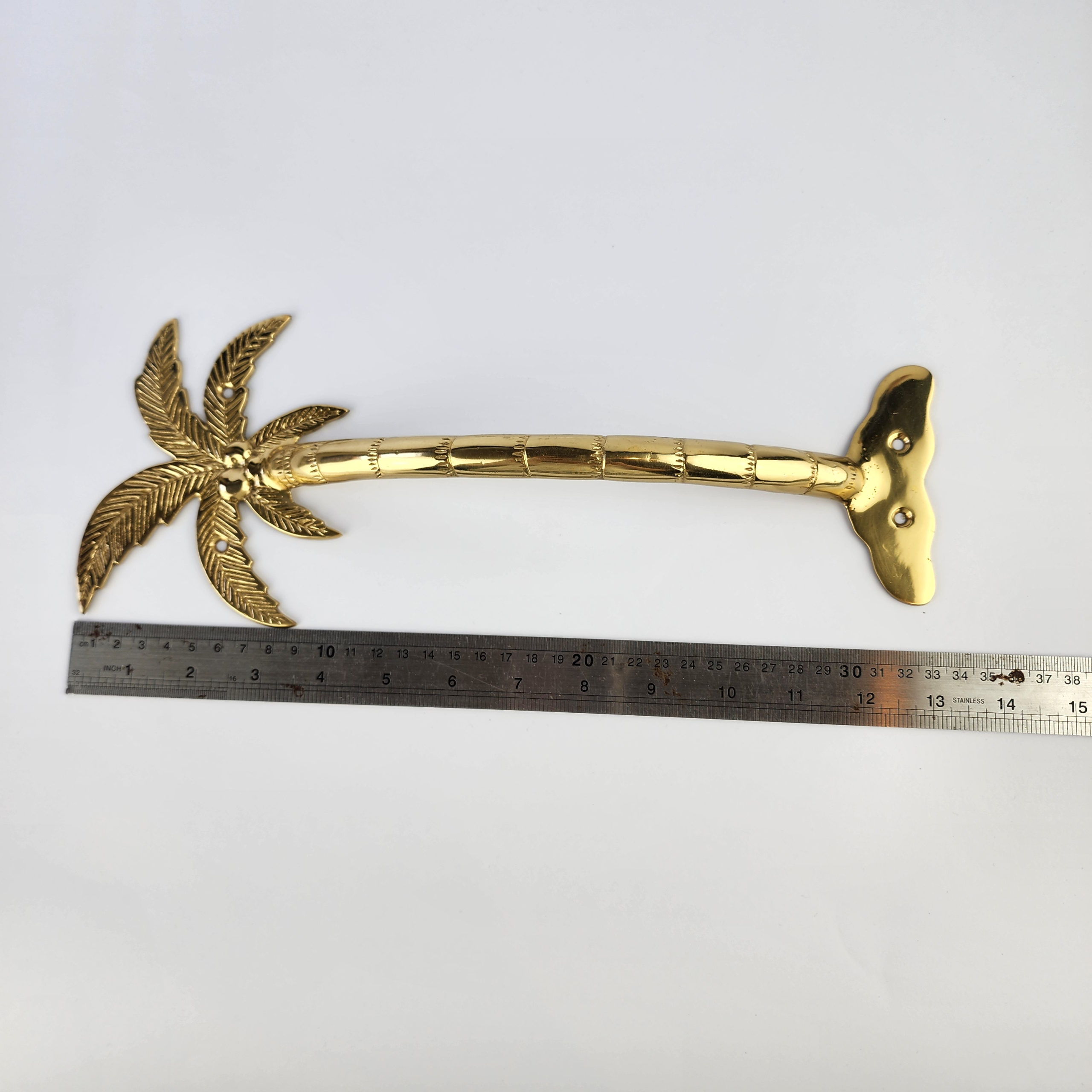 2 Palm Handle 33cm Brass Door Handle Strong Hollow Inside - Image 8
