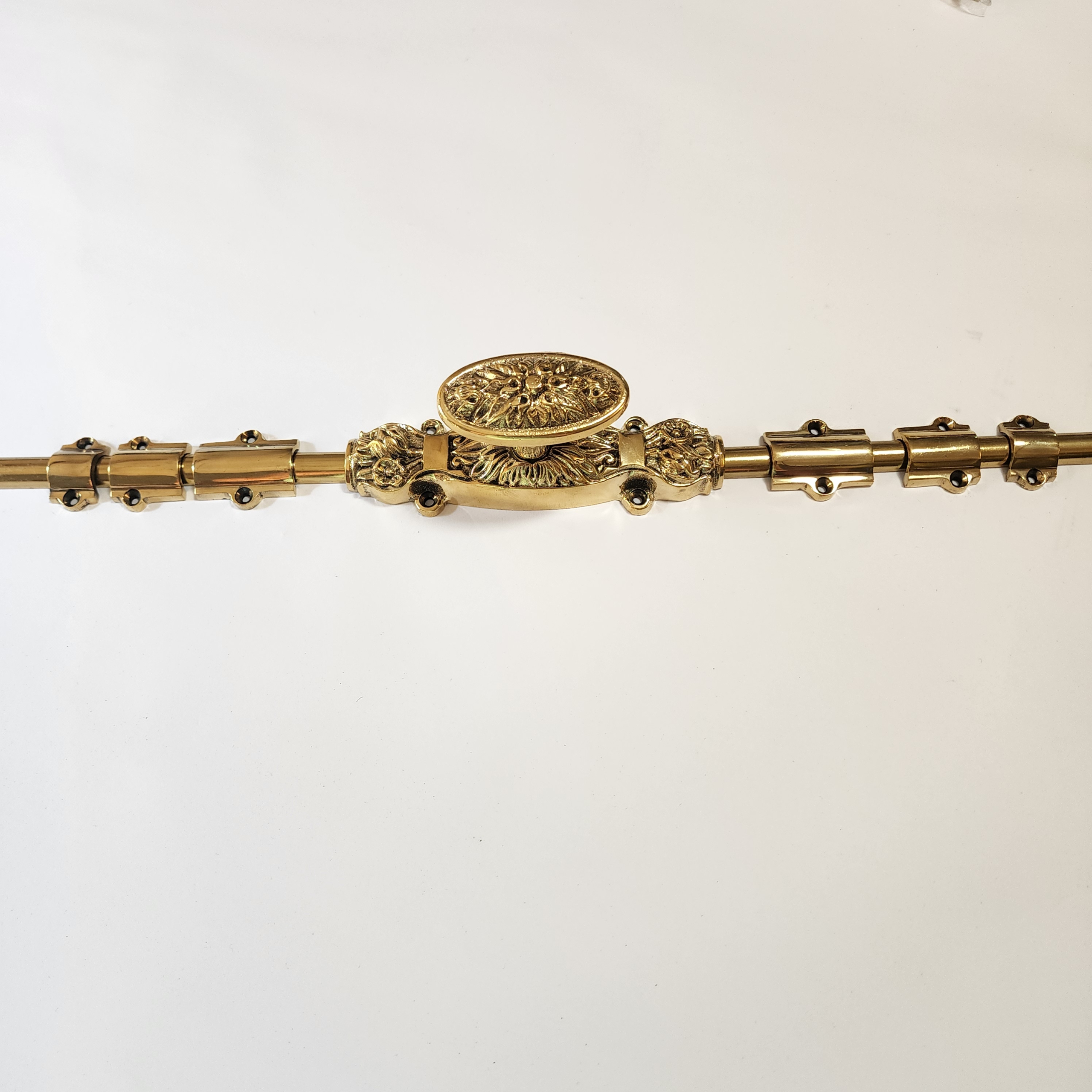 Rose Flower Knob - Cremone Bolt 110" inches total long with Plain Knuckels - Image 6