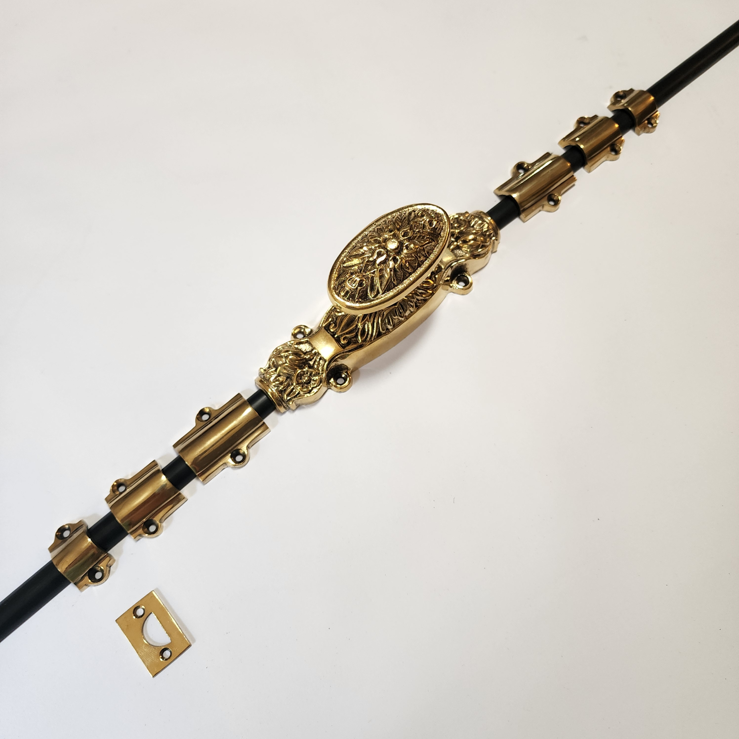 Rose Flower Knob - Cremone Bolt 110" inches total long with Plain Knuckels - Image 8