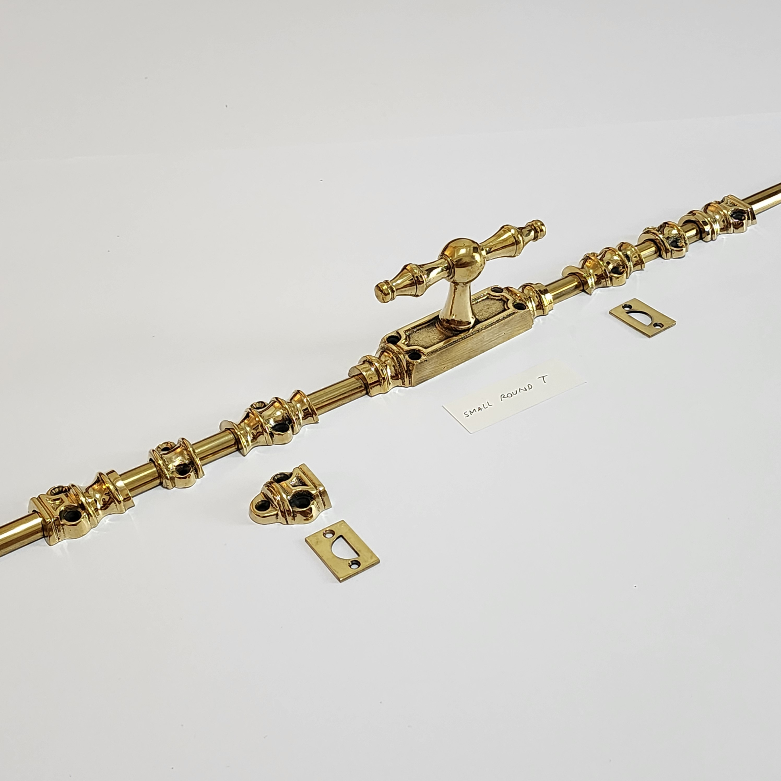 T Round SMALL Knob - Cremone Bolt 110" inches total long with Plain Knuckels - Image 2