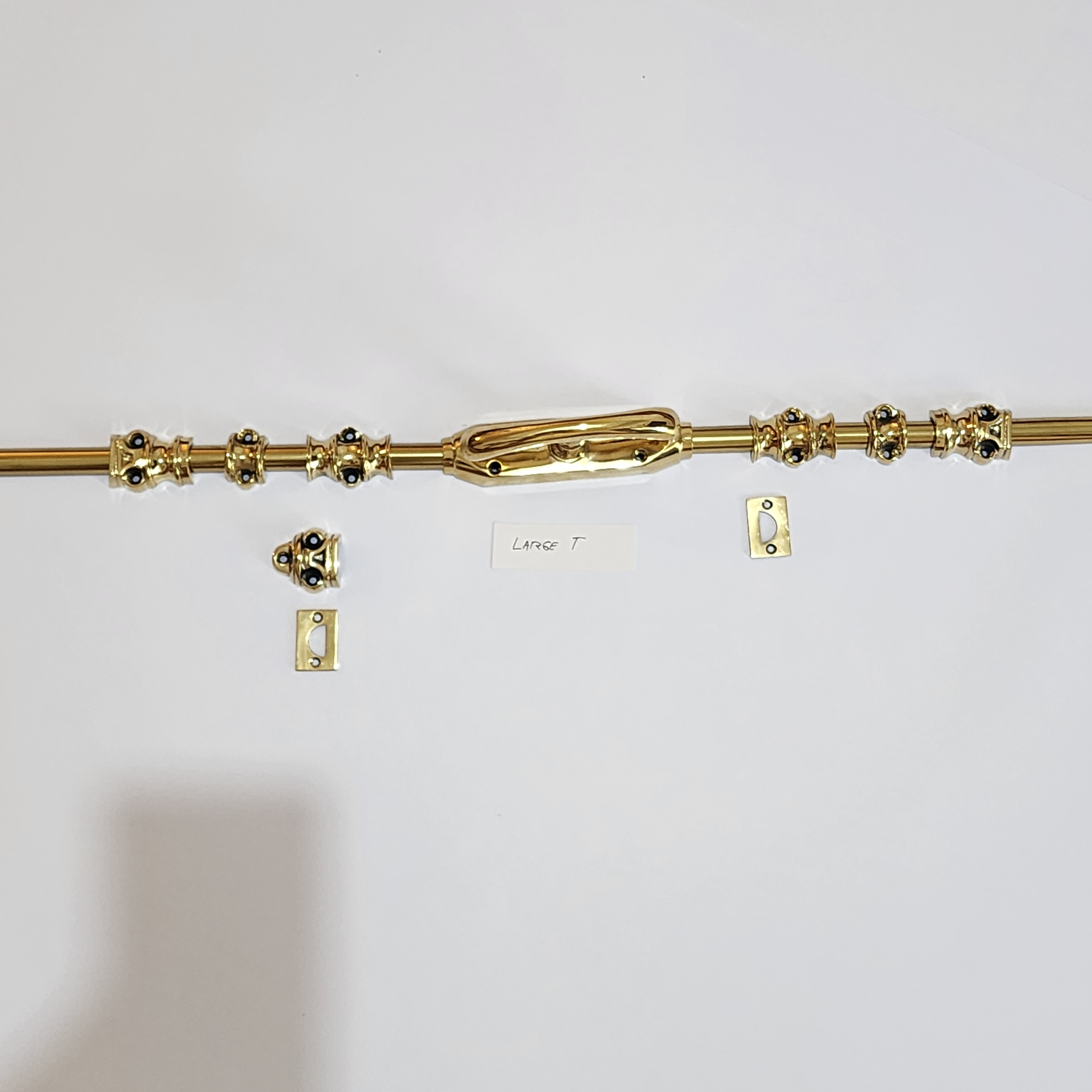 T LARGE Knob Brass Cremone Bolt 110" inches total long - Image 13