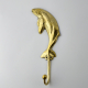 Humpback Whale Brass Hook 21cm Polished Brass