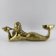 Mermaid holding Shell Brass Statue 26cm Polished Brass