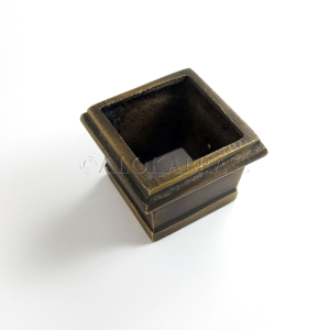 4 Brass Sabot Leg 4x4cm Furniture Cover 3cm High Strong Chair Table Solid Heavy Brass Old Style Look cast
