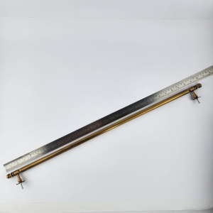 2 of D Pull 16mm Rod Style 30 inches long Door Handle Kitchen Cabinet Bolt fix 76cm Grab pulls Old vintage heavy Solid Brass Box lifts